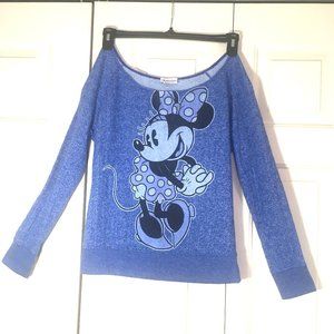 Sale!DISNEY Parks Minnie Mouse Sweatshirt Tee, Scoop Neck, Raglan sleeve, MEDIUM
